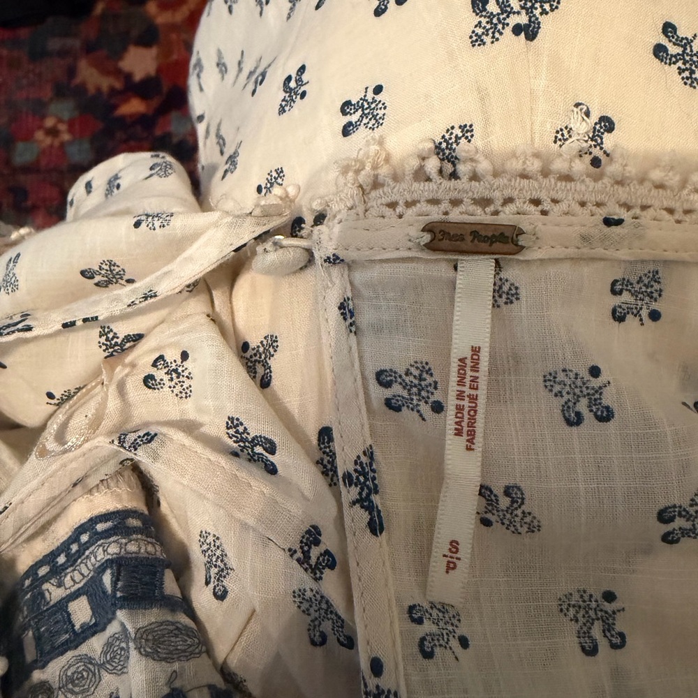 Free People Sweet Southwest Embroidered Mini Dress in Tea Combo - Picture 5 of 5